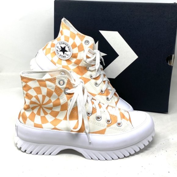 Converse Chuck Taylor Lugged 2.0 Shoe Canvas Women High Top Orange Candy A10022C - Picture 6 of 10